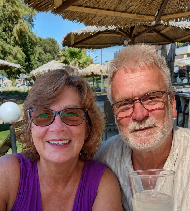 Sue and David Hunter, founders of Chuckle Engine, pictured together supporting the company's growth and vision.