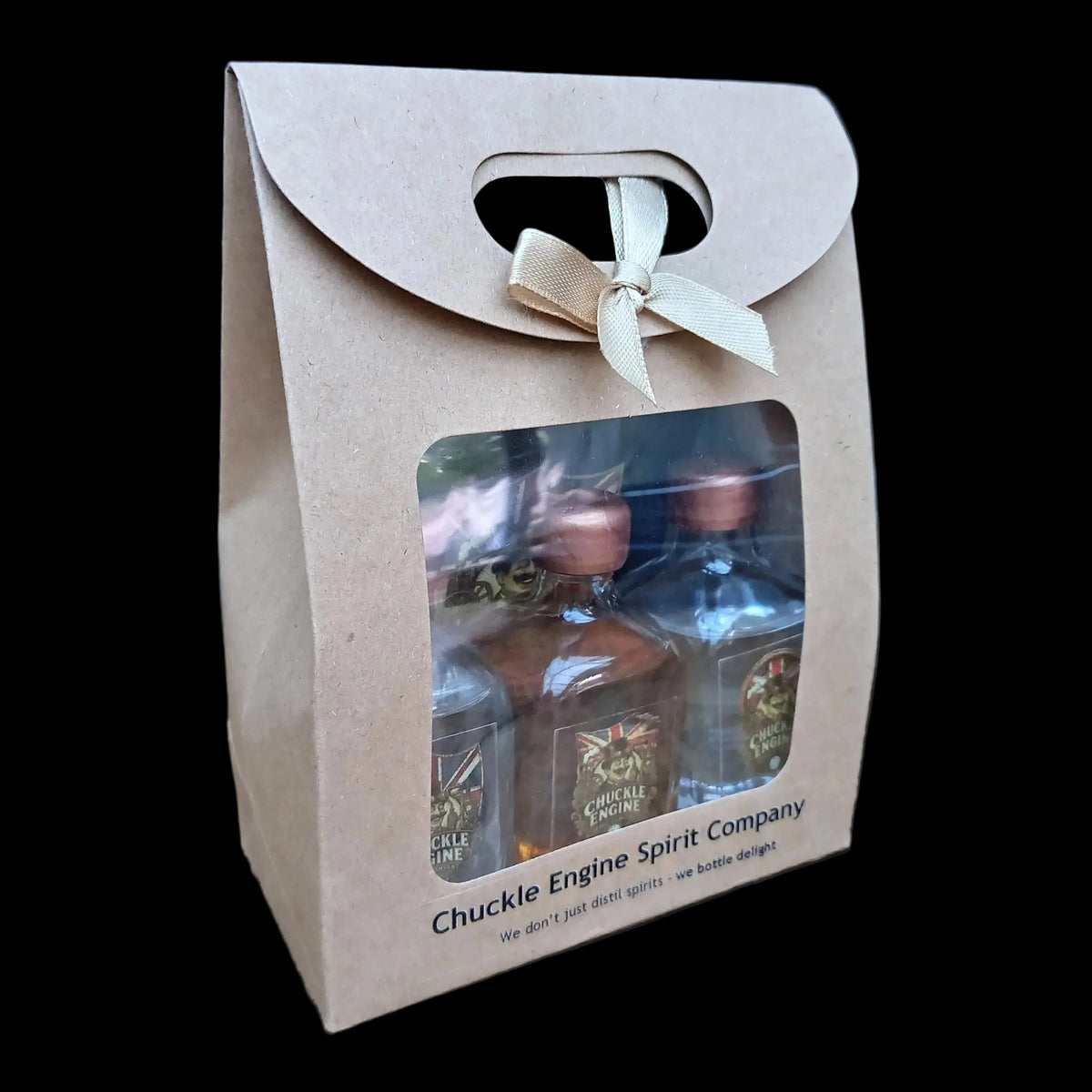 Chuckle Engine Spirit Company Gift Bag – Miniature Gin, Rum and Vodka Gift Set