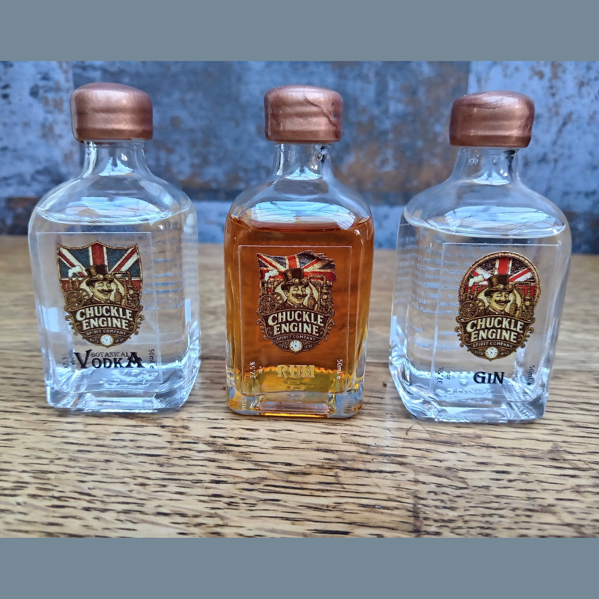 Chuckle Engine Spirit Company Gift Bag – Miniature Gin, Rum and Vodka Gift Set