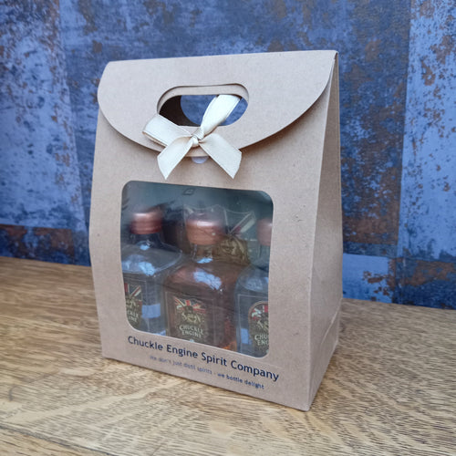 Chuckle Engine Spirit Company Gift Bag – Miniature Gin, Rum and Vodka Gift Set