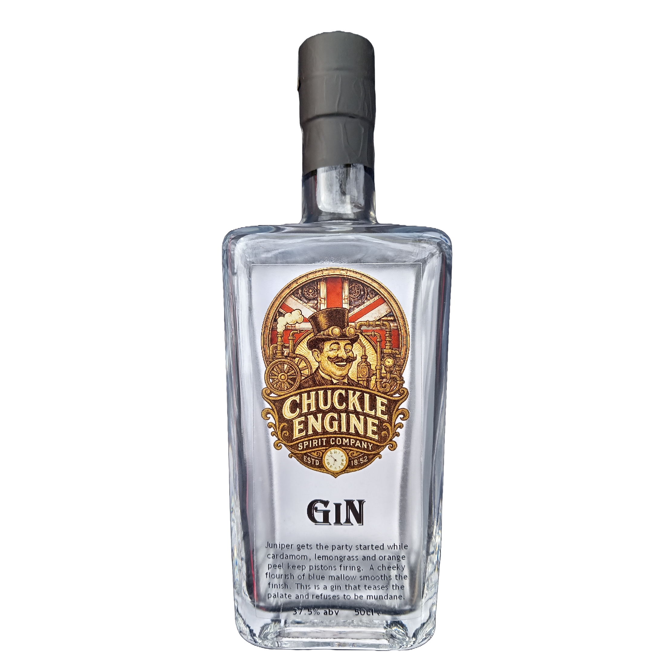 Chuckle Engine Botanical Gin 500ml bottle – small batch craft gin UK